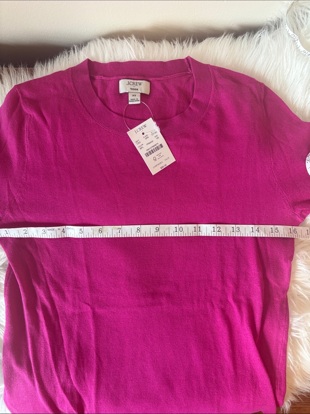 J. Crew Women's Fuchsia Crewneck Sweater - Picture 7 of 10
